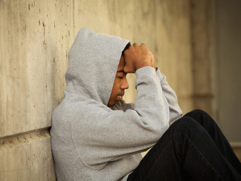 teenager dealing with stress
